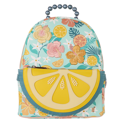 loungefly tropical lemon floral mini backpack