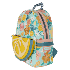 loungefly tropical lemon floral mini backpack