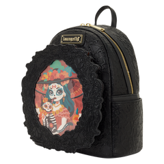 loungefly día de los muertos la catrina photo insert mini backpack