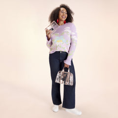 loungefly clear floral crossbody bag with coin bag