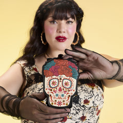 loungefly día de los muertos sugar skull large card holder