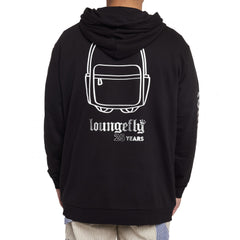 loungefly 25th anniversary logo black unisex hoodie