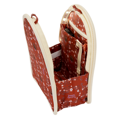 loungefly cream & red floral light-up mini backpack bag organizer insert
