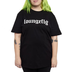 loungefly 25th anniversary logo black unisex tee