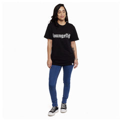 loungefly 25th anniversary logo black unisex tee