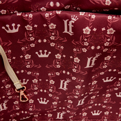 loungefly cream & red floral convertible backpack and tote crossbody bag