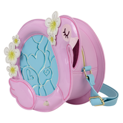 loungefly flamingo pool float figural crossbody bag with coin bag