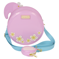 loungefly flamingo pool float figural crossbody bag with coin bag