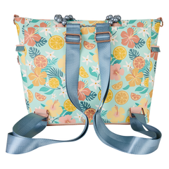 loungefly tropical lemon floral convertible backpack & tote crossbody bag