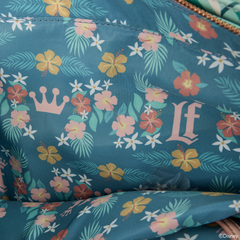 loungefly tropical lemon floral convertible backpack & tote crossbody bag