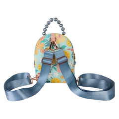 loungefly tropical lemon floral convertible mini backpack & crossbody bag