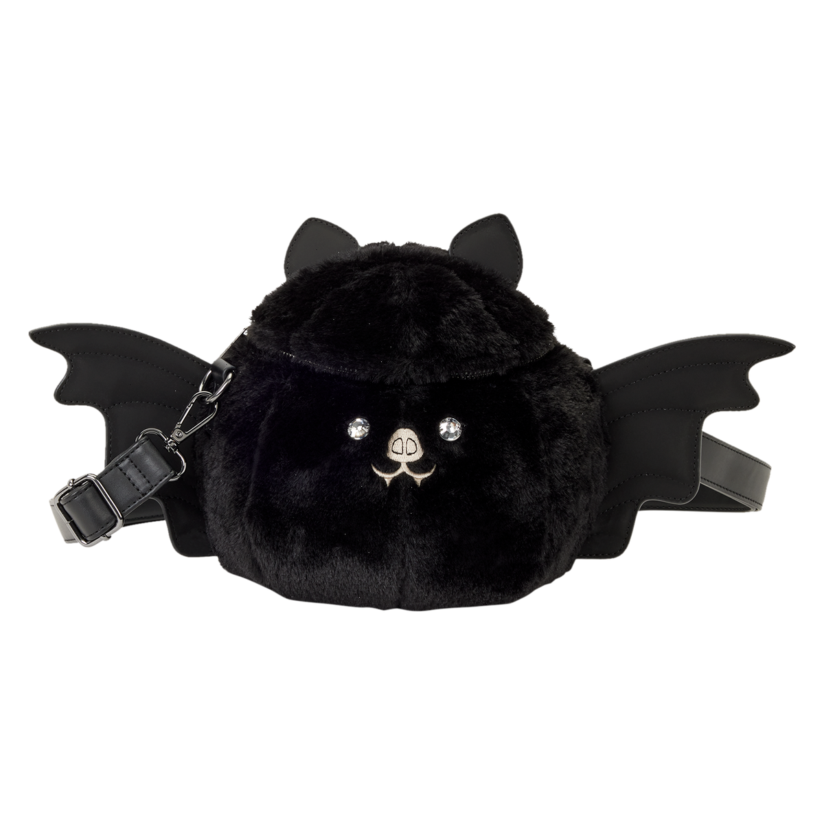 loungefly plush bat figural crossbody bag