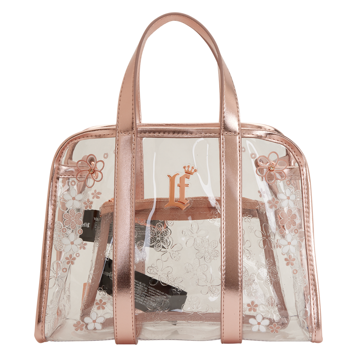 loungefly clear floral crossbody bag with coin bag