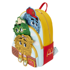 mcdonald's vintage fry kids triple pocket mini backpack