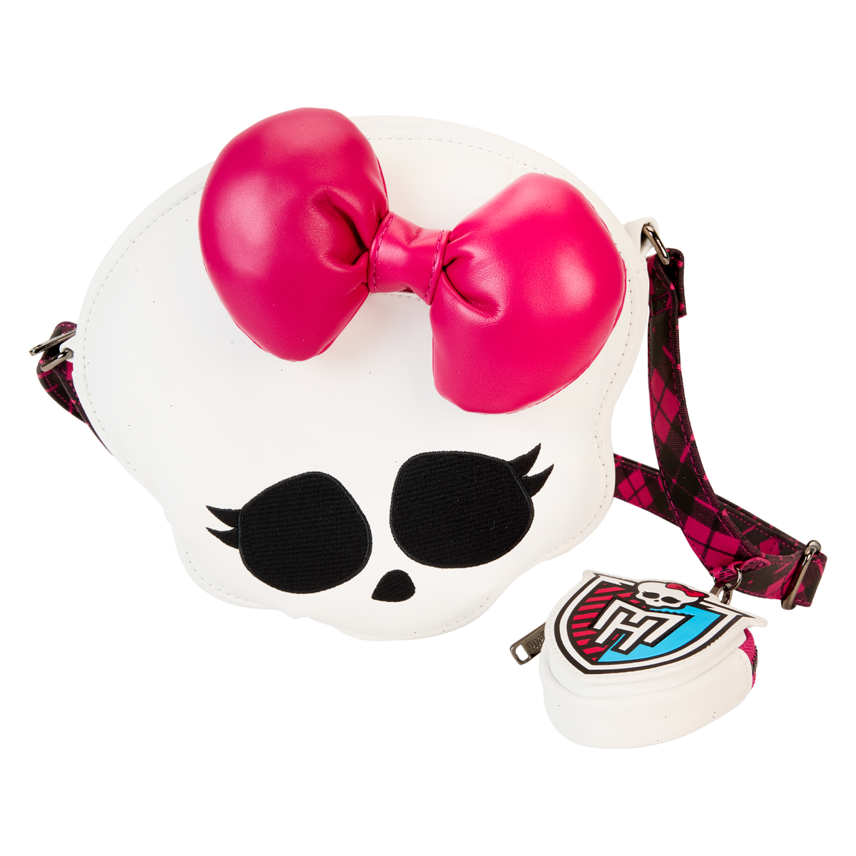 monster high skullette figural crossbody bag with coin bag