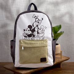 mickey & friends canvas full-size backpack