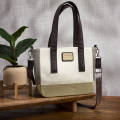 mickey & friends canvas mini tote crossbody bag