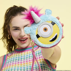 minions fluffy unicorn exclusive costume plush wristlet wallet