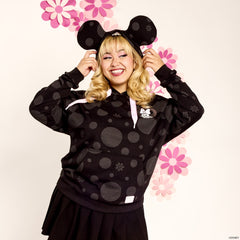 minnie mouse floral rock the dots unisex hoodie