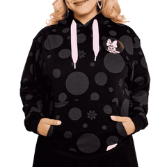 minnie mouse floral rock the dots unisex hoodie