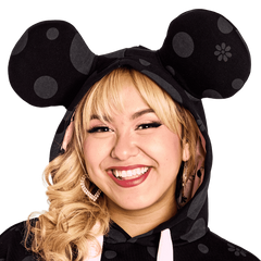 minnie mouse floral rock the dots unisex hoodie