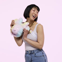 minnie mouse pastel tie-dye molded figural crossbody bag