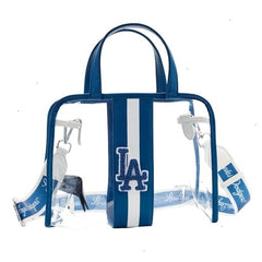 mlb la dodgers clear tote crossbody stadium bag with pouch