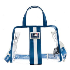 mlb la dodgers clear tote crossbody stadium bag with pouch