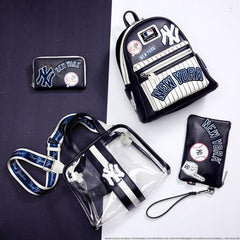 mlb ny yankees clear tote crossbody stadium bag with pouch