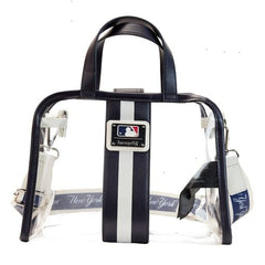 mlb ny yankees clear tote crossbody stadium bag with pouch