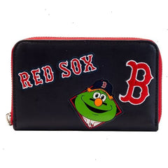 mlb boston red sox patches zip around wallet