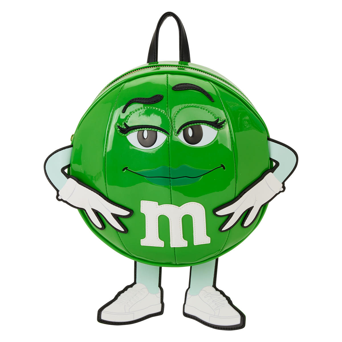 loungefly x m&m's green character cosplay chocolate scented mini backpack