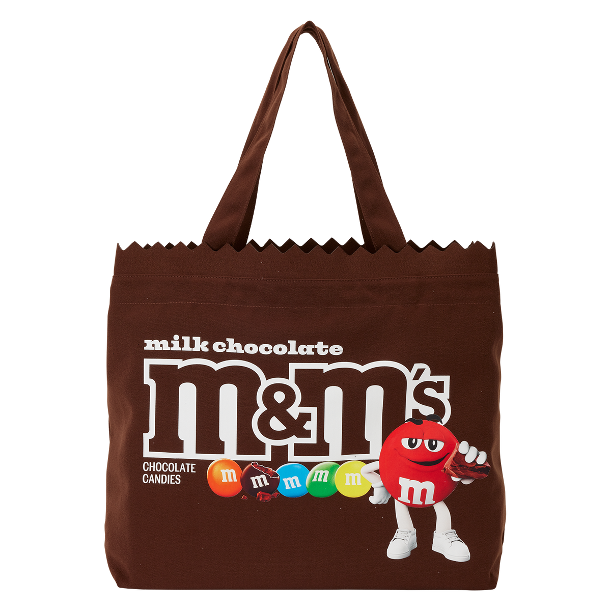 loungefly x m&m’s canvas tote bag