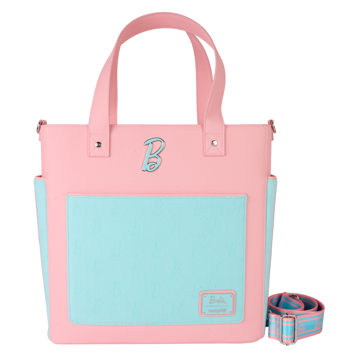 classic barbie terry cloth convertible backpack & tote crossbody bag