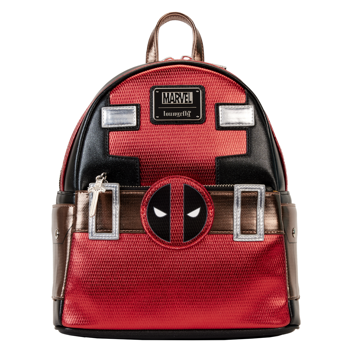 marvel metallic deadpool cosplay mini backpack
