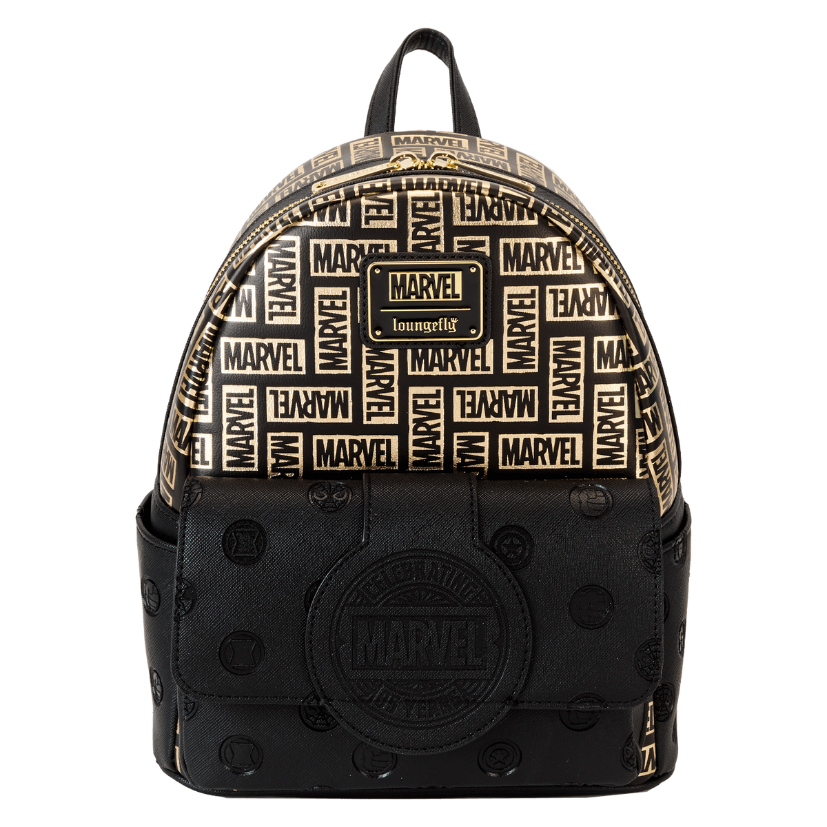 marvel 85th anniversary all-over print logo mini backpack