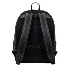 spider-man black & white suit cosplay quilted full-size backpack