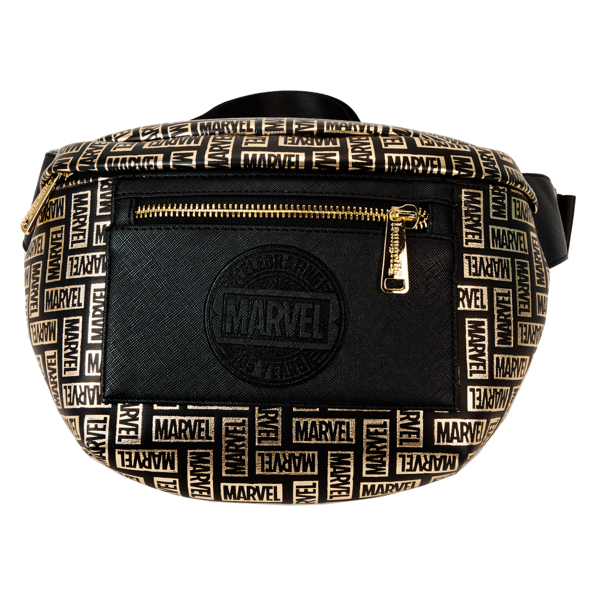 marvel 85th anniversary all-over print logo convertible belt bag