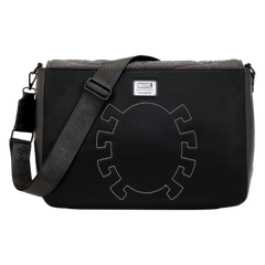 spider-man black & white suit quilted messenger crossbody bag