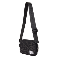 spider-man black & white suit sling crossbody bag with coin bag