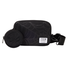 spider-man black & white suit sling crossbody bag with coin bag