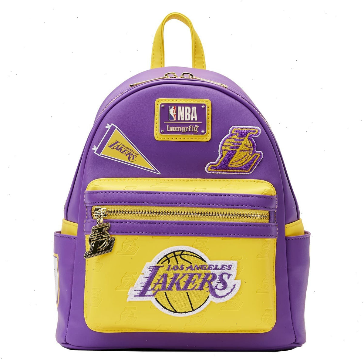 nba los angeles lakers patch icons mini backpack