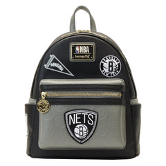 nba brooklyn nets patch icons mini backpack