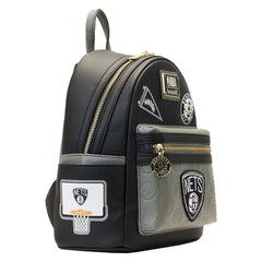 nba brooklyn nets patch icons mini backpack