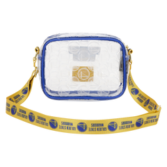 nba golden state warriors clear crossbody stadium bag