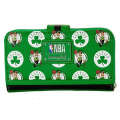 nba boston celtics logo zip around wallet