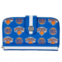 nba new york knicks logo zip around wallet