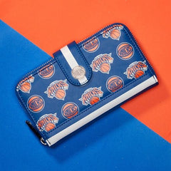 nba new york knicks logo zip around wallet