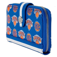 nba new york knicks logo zip around wallet