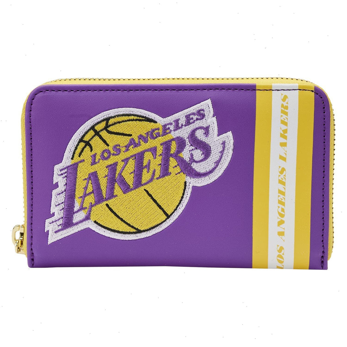 nba los angeles lakers patch icons zip around wallet